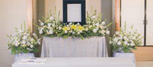 自宅葬　花祭壇